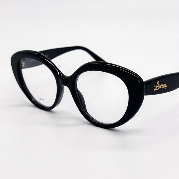 NEW LW50088I 001 WOMEN BLACK CAT EYE EYEGLASSES LOEWE - Picture 6 of 11